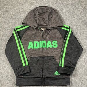 Toddler Boys Adidas Jacket, Gray with Green, 3T